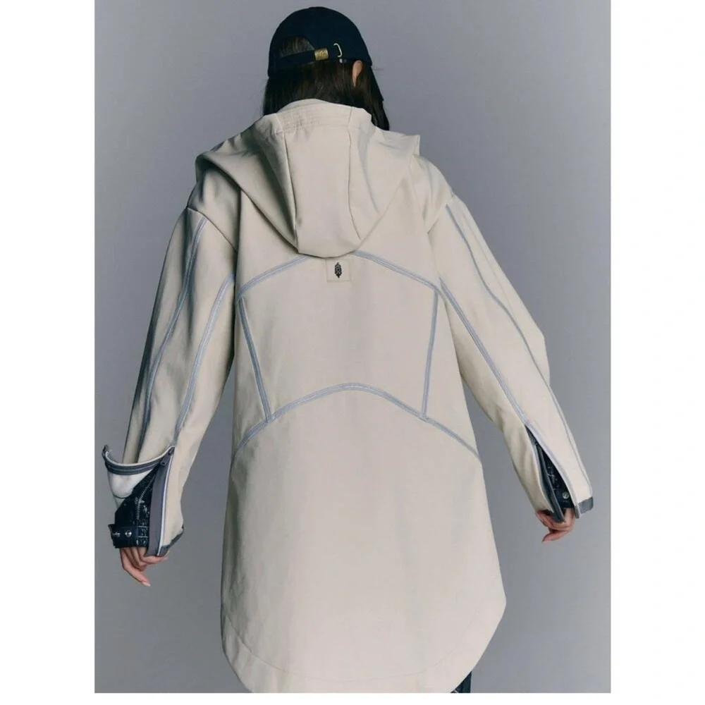 NWT Free people Movement Moon Magic Reflective Rain Parka Jacket - Picture 2 of 10